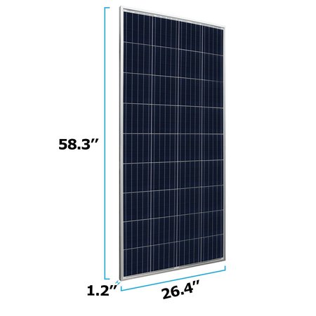 Mighty Max Battery Polycrystalline Solar Panel, 160 W, 12V MAX3927279